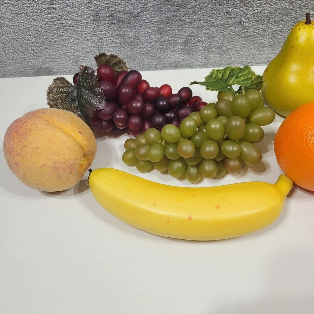 Lot Artificial Fruit Bunch Realistic Decorative Display Home Decor Lot Of 7
